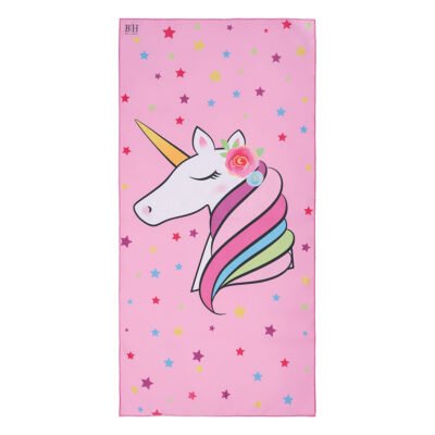 Beauty Home Πετσέτα θαλάσσης διπλής όψης παιδική Microfiber Αrt 2266 Ροζ