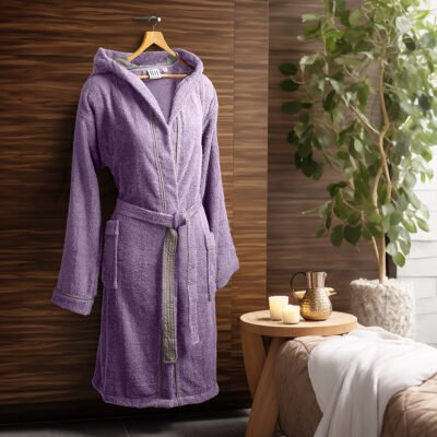 Beauty Home Μπουρνούζι με κουκούλα Art 3425 Λιλά