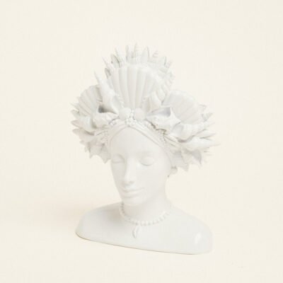 Beauty Home Βάζο Προτομή Λευκο17.3 x 11,7 x 23 cm