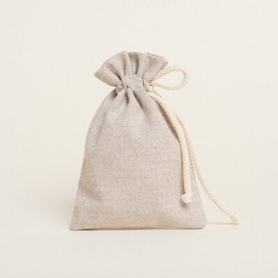 Beauty Home ΠΟΥΓΚΙ ΜΕ ΚΟΡΔΟΝΙ 12 x 17 cm  ΜΠΕΖ ΧΡΥΣΟ LUREX