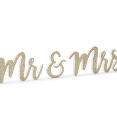 Beauty Home ΞΥΛΙΝΟ ΔΙΑΚΟΣΜΗΤΙΚΟ ΧΡΥΣΟ MR & MRS