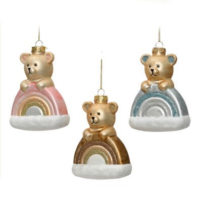 Beauty Home Στολίδι Rainbow Αρκουδάκι 11.3 x 8.3 x 13.5 cm