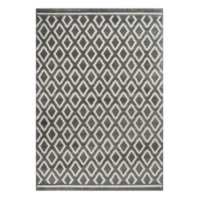 Beauty Home Πατάκι Vibe Art 9576 67x150 Grey White Γκρι Λευκό